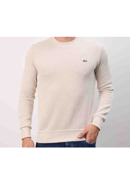 Bisiklet Yaka Bej Dar Kesim Trıko fırsatları