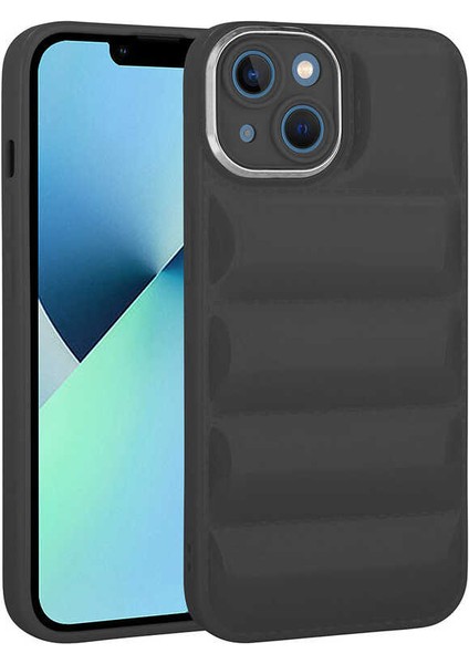 Apple iPhone 14 Plus Kılıf Kamera Korumalı Parlak Airbag'li Tcmk Galya Kapak-Siyah