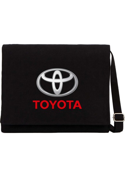 Toyata Text Logo Siyah Kanvas Postacı Çantası