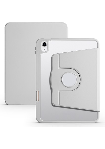 iPad 11.nesil 2025 Kılıf Tcmk Termik Kalem Bölmeli Dönebilen Standlı Kılıf - Gri