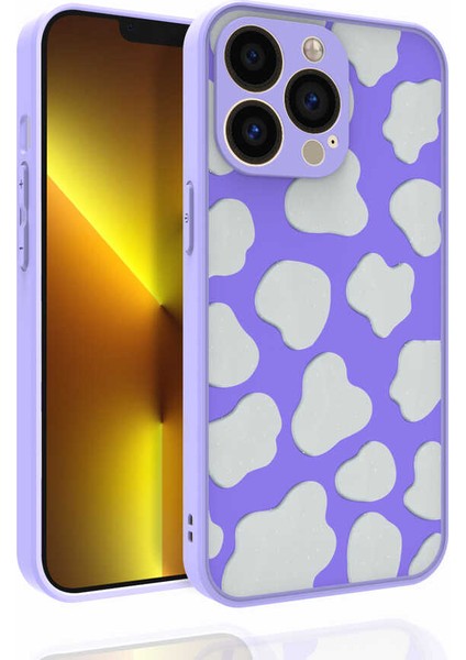 iPhone 13 Pro Kılıf Desenli Kamera Korumalı Parlak Tcmk Nora Kapak-No6