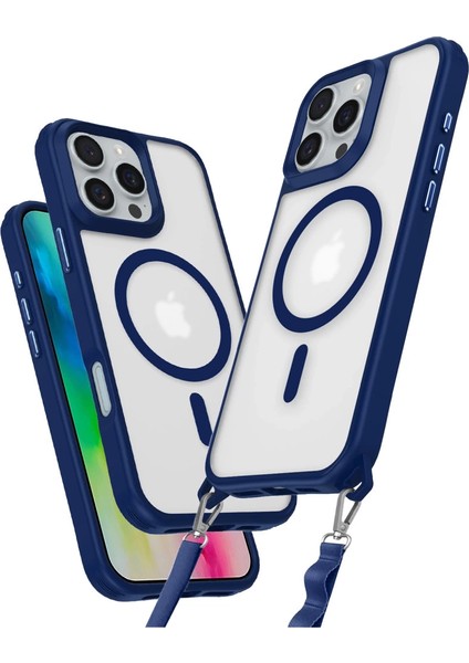 Iphone 16 Pro Kılıf Enka Magsafe Silikon Kılıf - Lacivert
