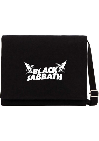 Black Sabbath Siyah Kanvas Postacı Çantası