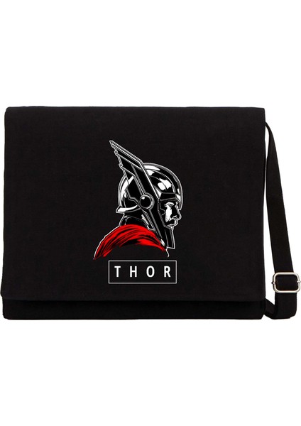 Thor Ragnarok Siyah Kanvas Postacı Çantası