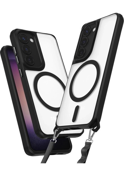 Samsung Galaxy S23 Plus Kılıf Enka Magsafe Silikon Kılıf - Siyah