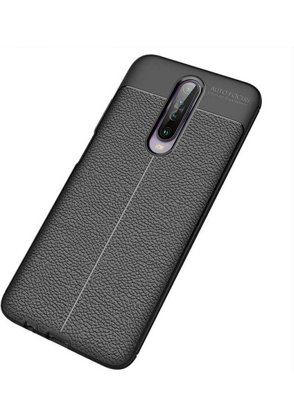 Xiaomi Poco X2 Kılıf Tcmk Niss Silikon Kapak-Siyah