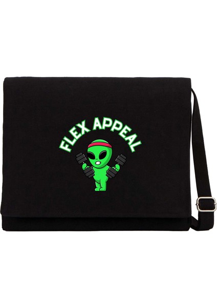 Alien Lift Siyah Kanvas Postacı Çantası