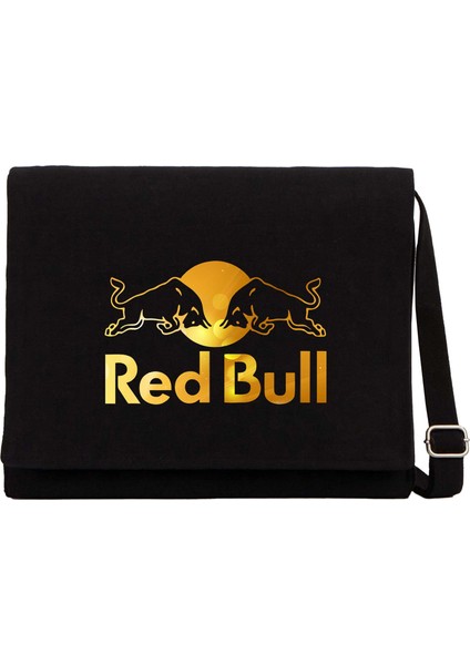 Redbull Gold Siyah Kanvas Postacı Çantası