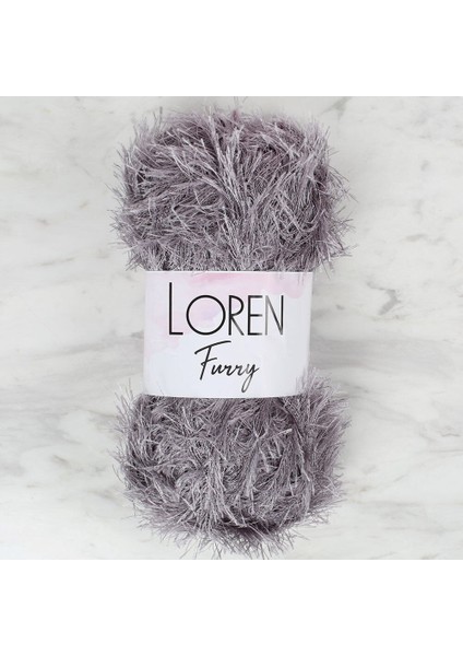 Loren Furry Koyu Gri El Örgü Ipi - RF036 - 34056
