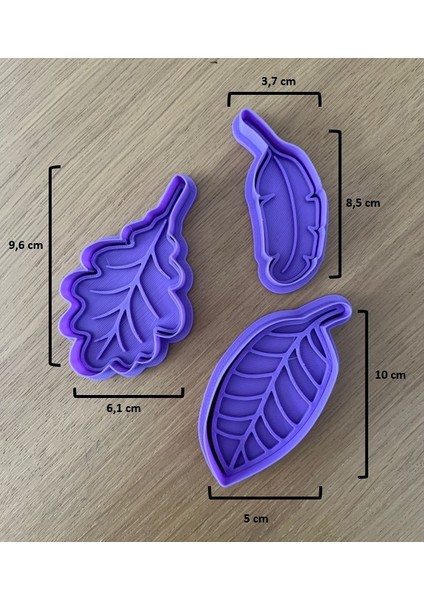 Sonbahar Yaprak Temalı Kurabiye Kalıbı Seti – 3 Adet Yaprak Modeli fiyatları