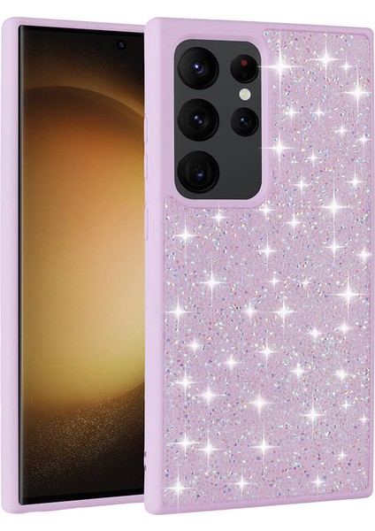 Galaxy S24 Ultra Kılıf Parlak Taşlı Tasarım Tcmk Pırlanta Kapak-Pembe fiyatları