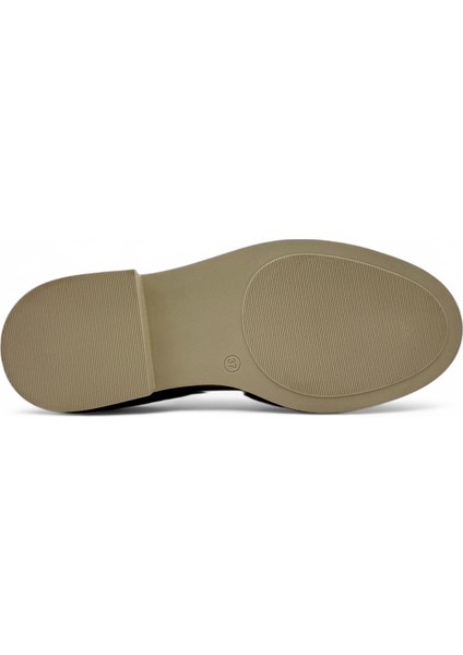 Roven Ekru Rugan Hakiki Deri Kadın Loafer fırsatları