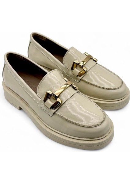Roven Ekru Rugan Hakiki Deri Kadın Loafer indirimleri