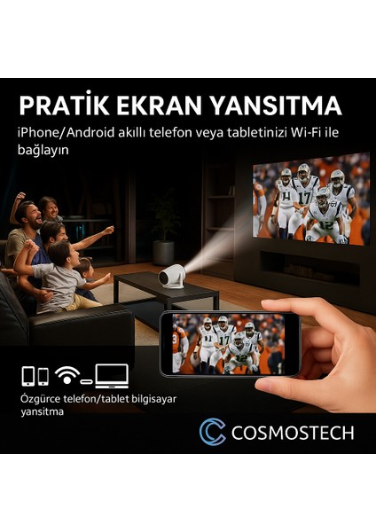 P30 Max Ultra Hd Akıllı Projektör + 36.600 Dahili Oyunlu Konsol Seti (2 Gamepad) – Wifi Destekli, Online Uygulamalı, HDMI Bağlantılı fırsatları