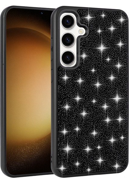 Galaxy S25 Kılıf Parlak Taşlı Tasarım Tcmk Pırlanta Kapak - Gold fiyatları