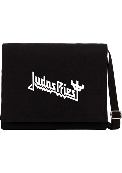 Judas Priest Siyah Kanvas Postacı Çantası