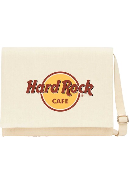 Hard Rock Cafe Krem Kanvas Postacı Çantası