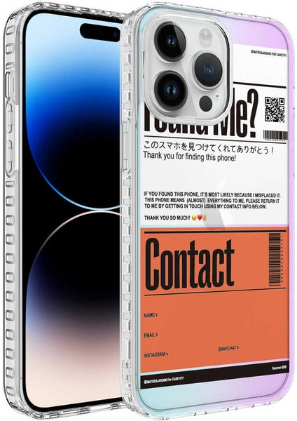 Apple iPhone 14 Pro Kılıf Airbag Kenarlı Renkli Desenli Silikon Tcmk Elegans Kapak-No6