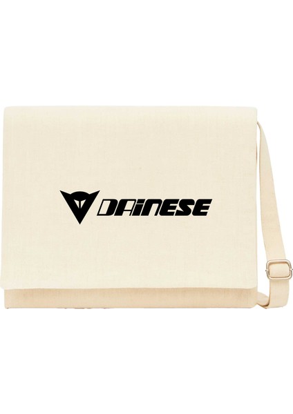 Dainese Logo Krem Kanvas Postacı Çantası