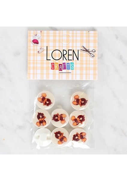 Loren Crafts 8 Li Ördek Düğme - 1201