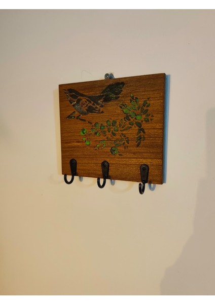 Ahşap Dekoratif Duvar Anahtarlık Askısı Kuş Dal Desenli Anahtar Düzenleyici ,çoklu Kancalı Duvar Tipi Anahtar Askısı Çok Amaçlı Askılık Modern Tasarım Ev ve Ofis Yazlık Için fiyatları