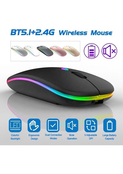 Tüm Cihazlara Uyumlu Şarj Edilebilir Bluetoothlu Kablosuz Klavye Mouse Set Mousepadli fiyatları