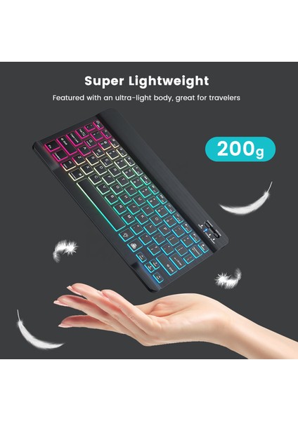 Tüm Cihazlara Uyumlu Şarj Edilebilir Bluetoothlu Kablosuz Klavye Mouse Set Mousepadli fırsatları