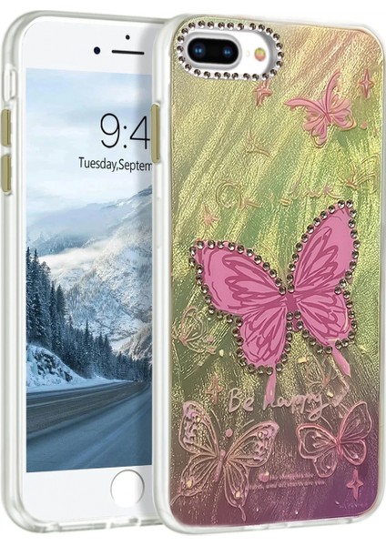 Ieg iPhone 7 Plus Kılıf Blade Aynalı Desenli Kapak - Desen 5