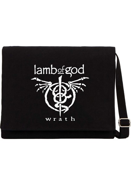 Lamb Of God Wrath Siyah Kanvas Postacı Çantası