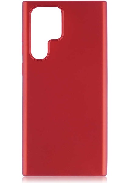 Galaxy S22 Ultra Kılıf Tcmk Premier Silikon Kapak-Kırmızı