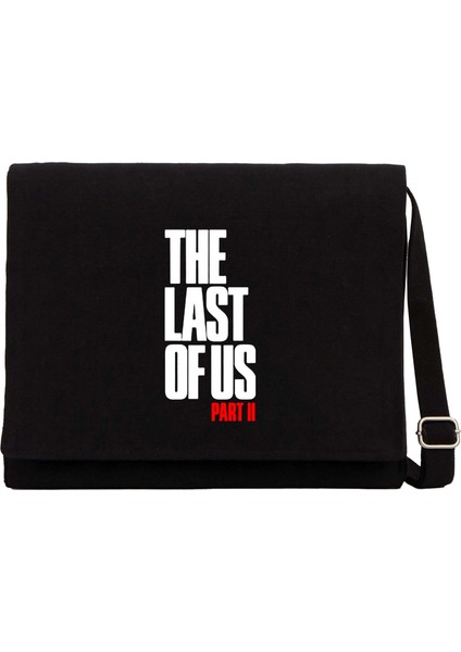 The Last Of Us Part 2 Yazı Siyah Kanvas Postacı Çantası