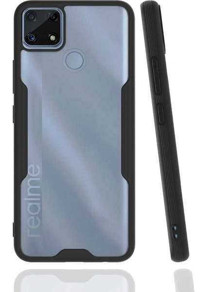 Realme C25 Kılıf Tcmk Parfe Kapak-Siyah