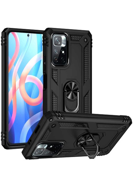 Xiaomi Redmi Note 11T 5g Kılıf Tcmk Vega Kapak-Siyah