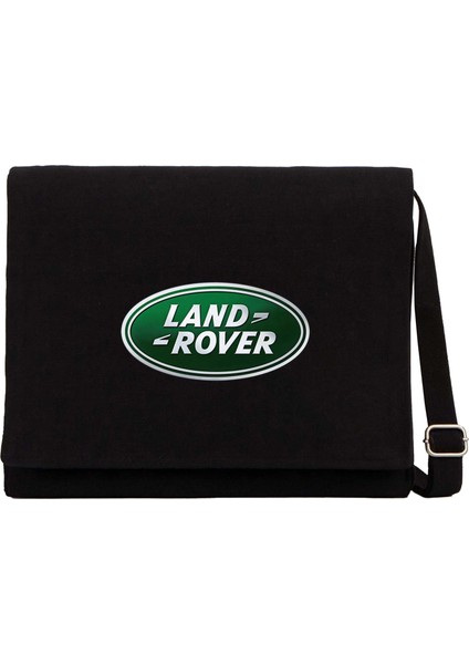 Land R. Logo Siyah Kanvas Postacı Çantası