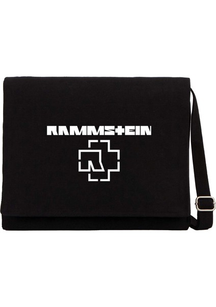 Rammstein Logo 2 Siyah Kanvas Postacı Çantası