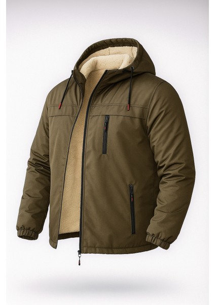Erkek Çıkarılabilir Kapüşonlu Içi Kürklü Su Geçirmez Erkek Mont Ceket fiyatları