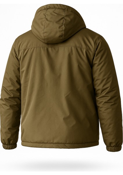 Erkek Çıkarılabilir Kapüşonlu Içi Kürklü Su Geçirmez Erkek Mont Ceket fırsatları