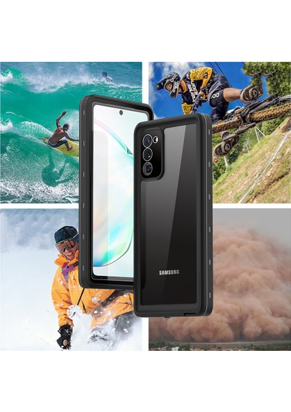 Galaxy Note 20 Kılıf 1-1 Su Geçirmez Kılıf-Siyah modelleri