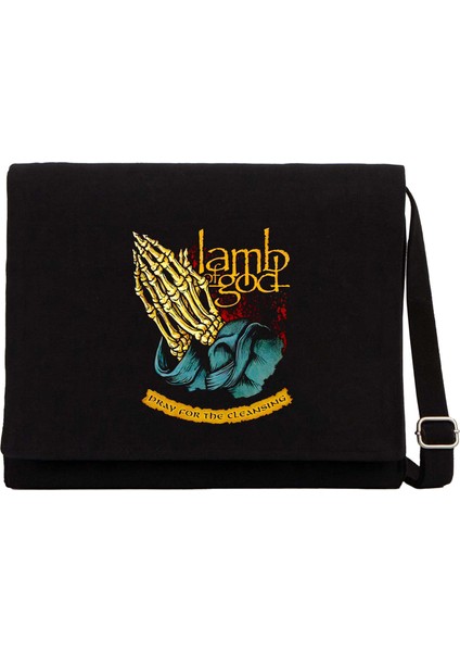 Lamb Of God Dray For The Cleansing Siyah Kanvas Postacı Çantası