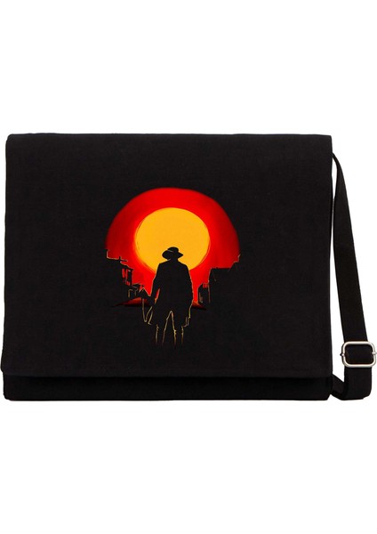 Red Dead Redemption 2 Arthur Morgan Siyah Kanvas Postacı Çantası