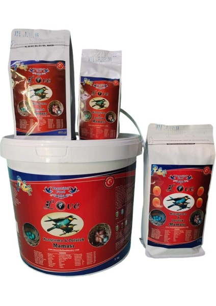 Love 5 Kg(Kova) (Kızıştırma& Doluluk) Beautiful Food Kuş Maması