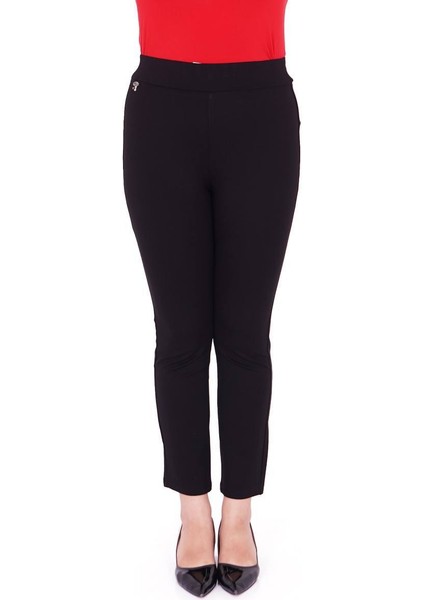 Ekstra Battal Beli Lastikli Yüksek Bel Toparlayıcı Detaylı Boru Paça Likralı Büyük Beden Kadın Pantolon fiyatları