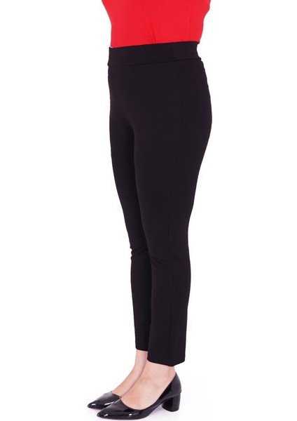 Ekstra Battal Beli Lastikli Yüksek Bel Toparlayıcı Detaylı Boru Paça Likralı Büyük Beden Kadın Pantolon modelleri