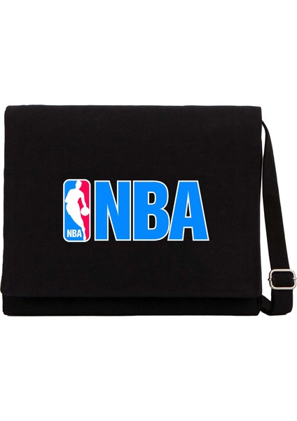 Nba Logo Siyah Kanvas Postacı Çantası