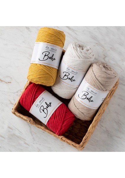 La Mia Boho Açık Bej Büküm Makrome Ipi - L049 - 33984 modelleri