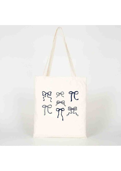 Mavi Fiyonk Baskılı Canvas Çanta