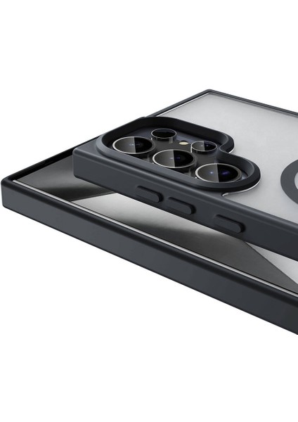 Galaxy S24 Ultra Kılıf Magsafe Şarj Özellikli Mat Arka Yüzey Tcmk Sio Kapak-Koyu Yeşil modelleri