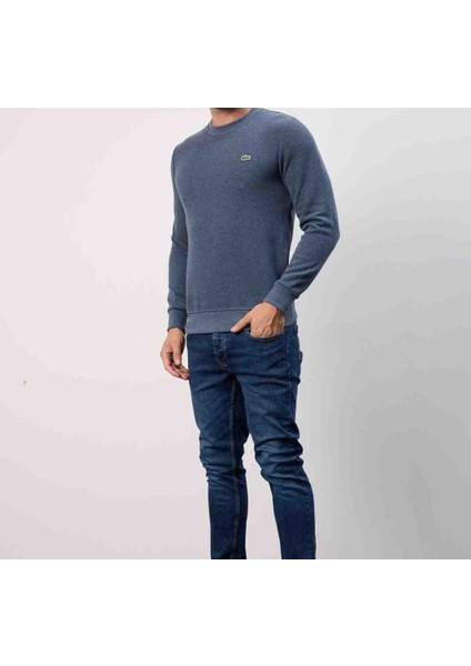 Bisiklet Yaka Indıgo Dar Kesim Erkek Trıko fiyatları