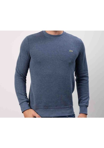 Bisiklet Yaka Indıgo Dar Kesim Erkek Trıko fırsatları