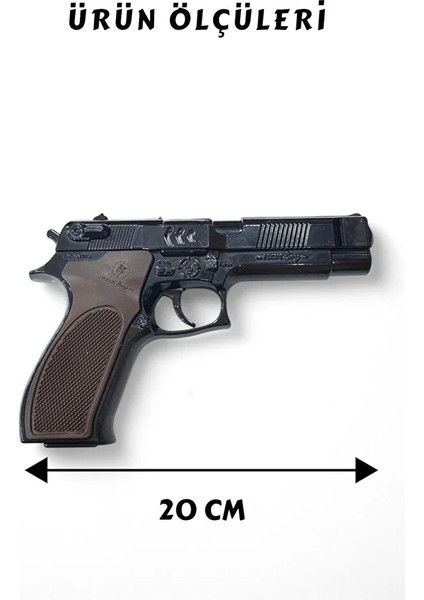 Metal Gonher Silah 20 cm Mantar Kapsül Atan Tabanca Gonher 144 Adet Kapsül Hediyeli fiyatları